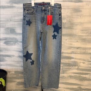 Lucky Brand “The Baggy” Jeans – Size 8/29 – Star Print – NWT – 30” Inseam